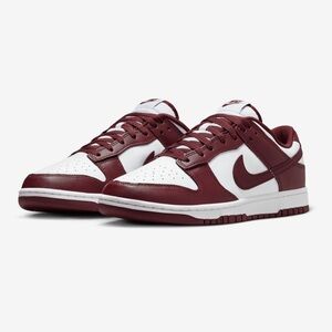 Nike Dunk Low Retro Maroon and White Sneakers